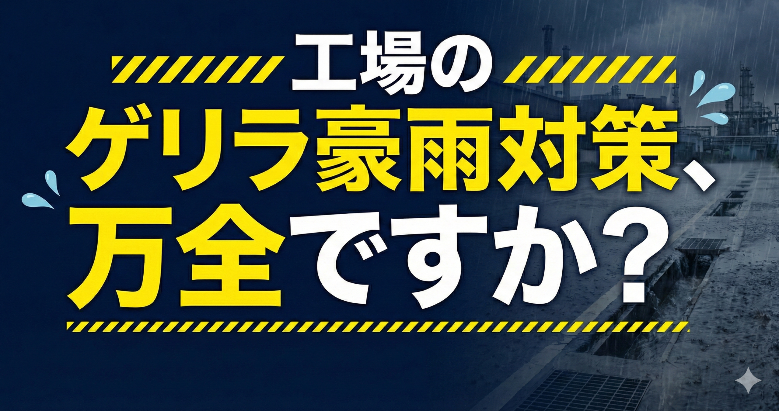 工場の雨水排水対策とは？ゲリラ豪雨に備える「1mクラスの小型除塵機」の有効性