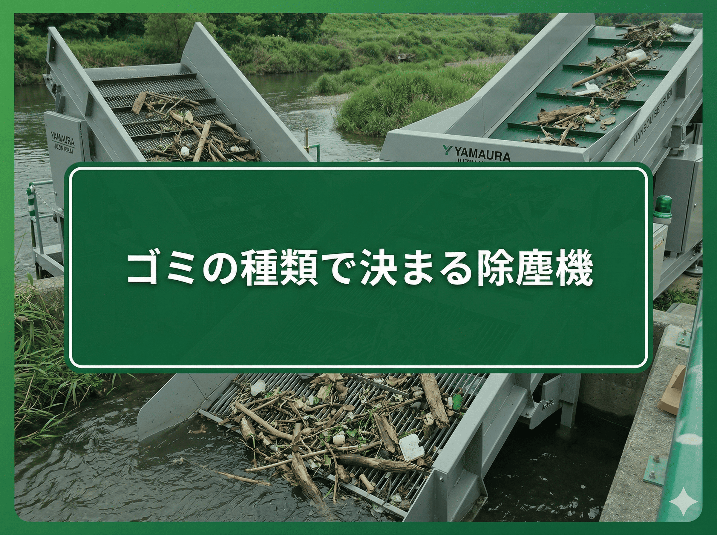 塵芥の特性に合わせた、最適な除塵機の種類の選び方